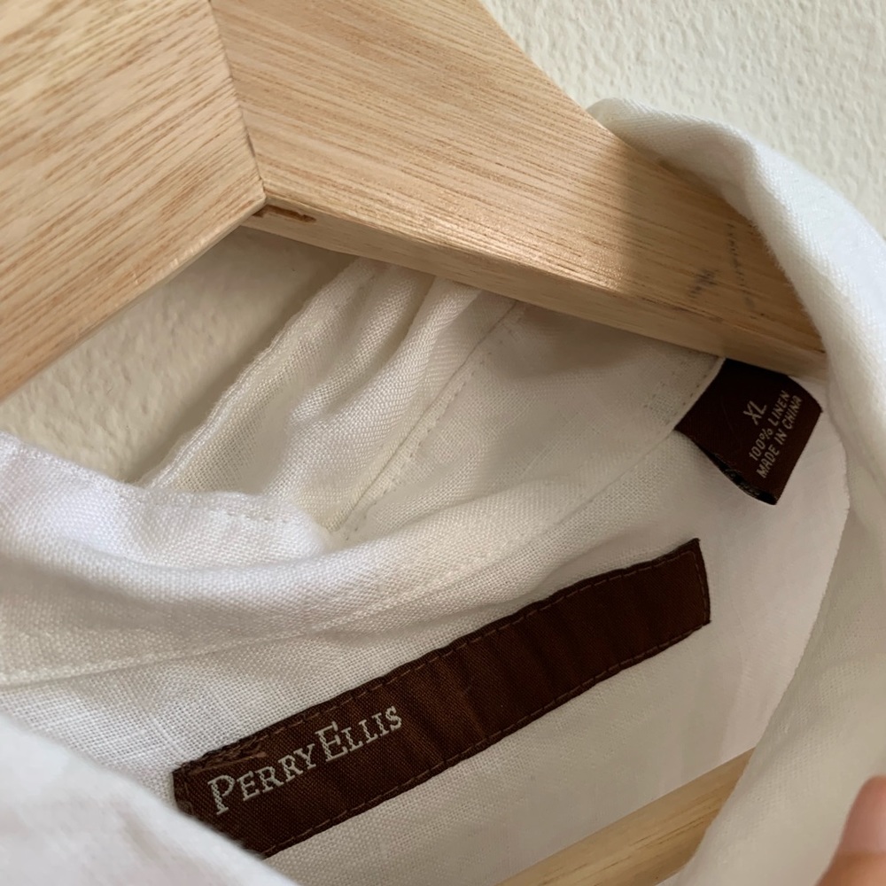 Linen Button Down Perry Ellis - Picture 2 of 4